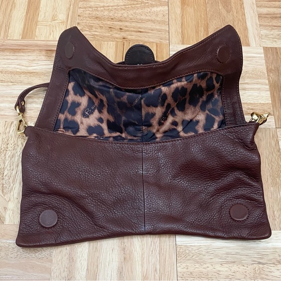 B. Makowsky 100% Genuine Leather Brandy Convertible Envelope Clutch Shoulder Bag - Picture 6 of 14